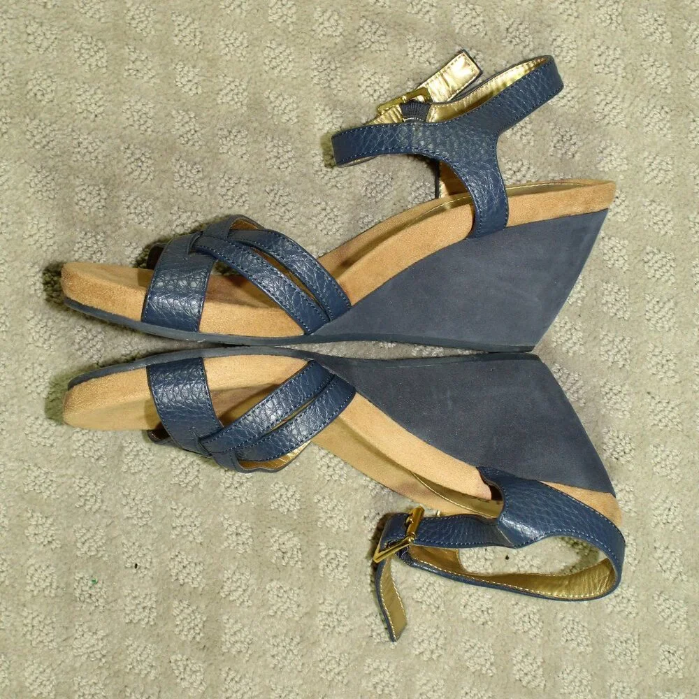 Chaps Women's Size 10 Blue Strappy 3
